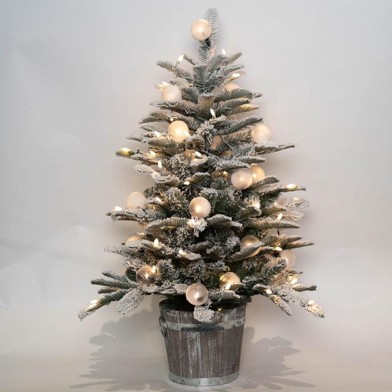 3′ Anaheim Fir Potted Tree – Clear LED ColorChange Lights