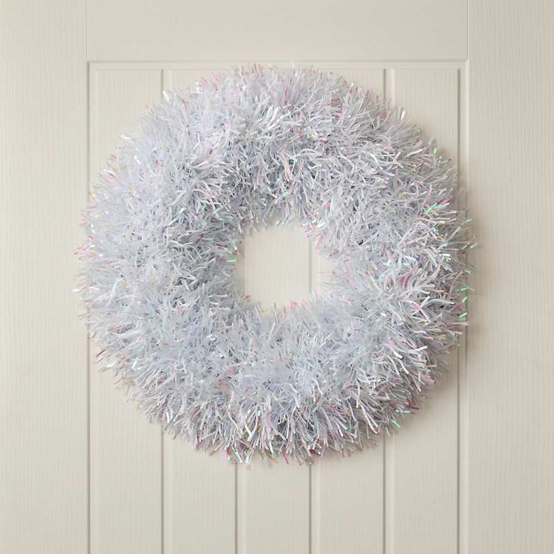 50cm Orelle Christmas wreath – White