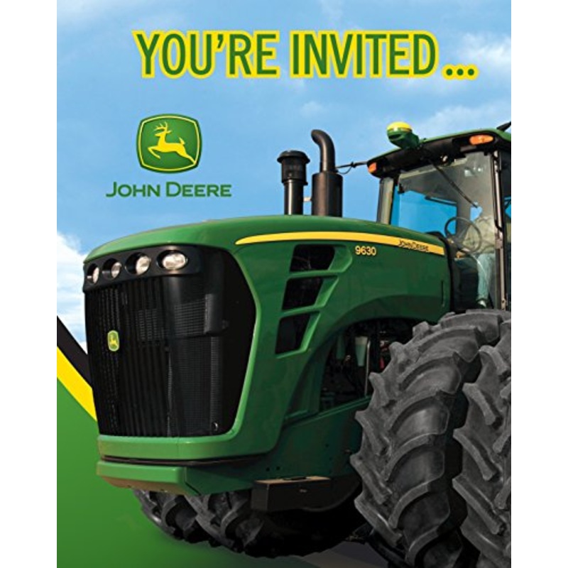 John Deere Tractor Invitations w/ Envelopes – 8ct
