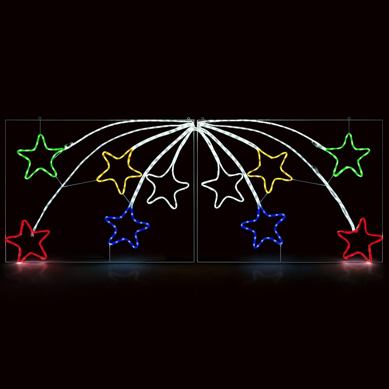 Shooting Star Rope Light Outdoor Christmas Decoration Large Multicolour LED Xmas Silhouette