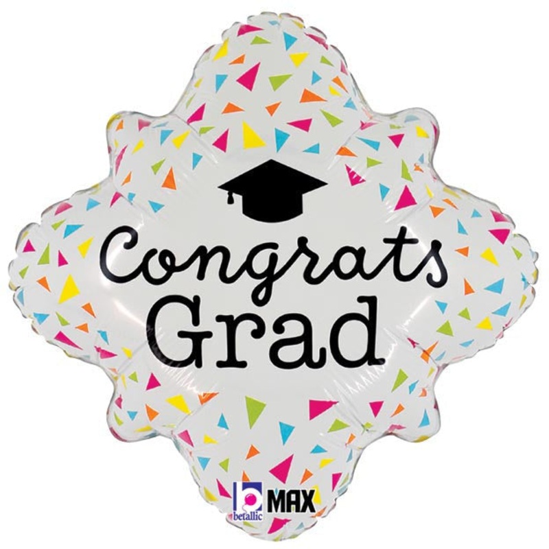 18″ NEON CONGRATS GRAD FOIL BALLOON