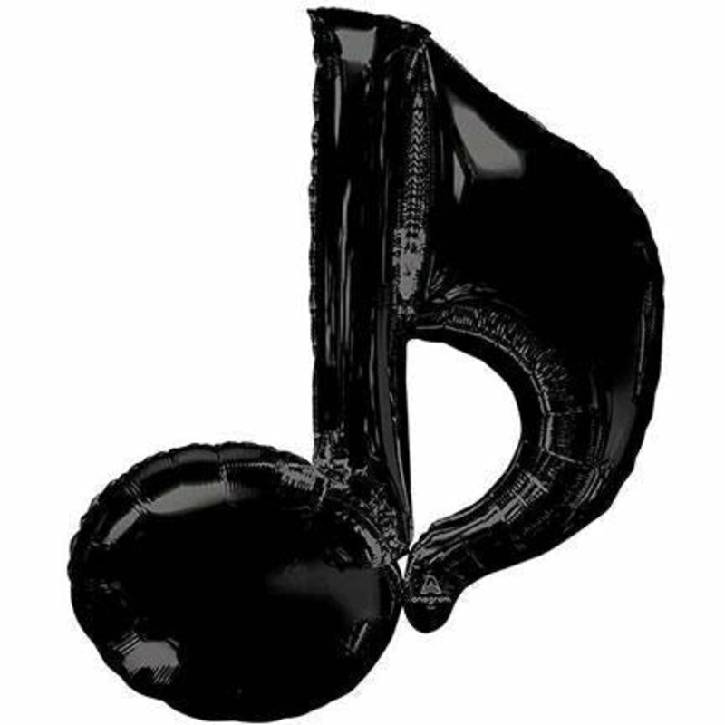 503 Black Music Note Jumbo 35″ Mylar Balloon