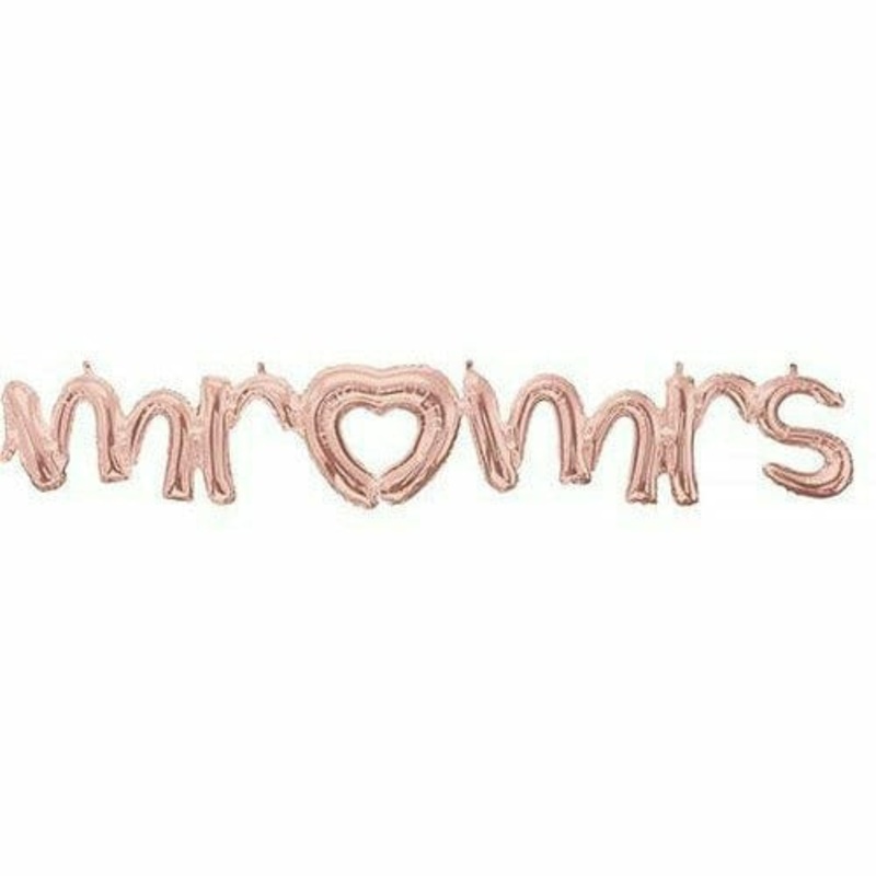 673 Rose Gold Mr & Mrs Air-Filled 59″