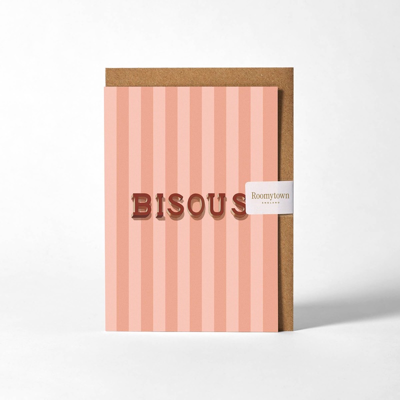 Bisous Kisses Greetings Cards