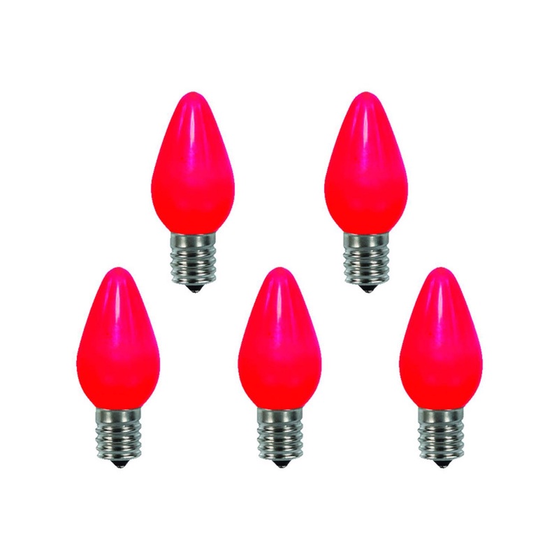 Holiday Bright Lights Incandescent C7 Red 25 ct Replacement Christmas Light Bulbs 1 ft.