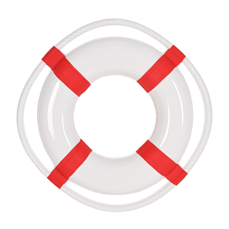 24 Pack Bulk Nautical Party Plastic Life Preserver 1 Sided