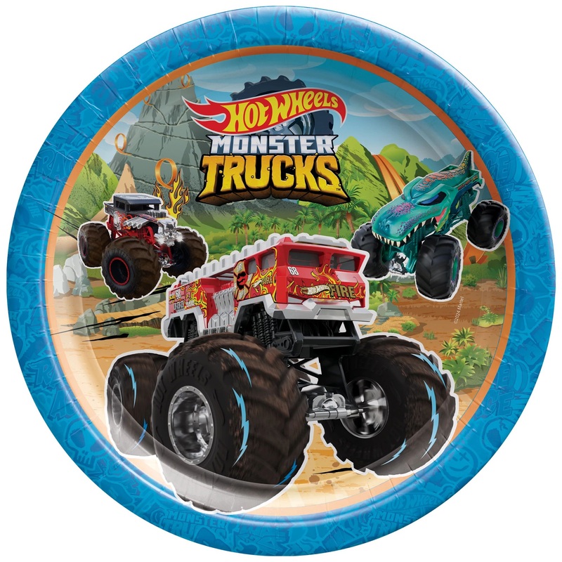 Hot Wheels Monster Truck 9″ Plates