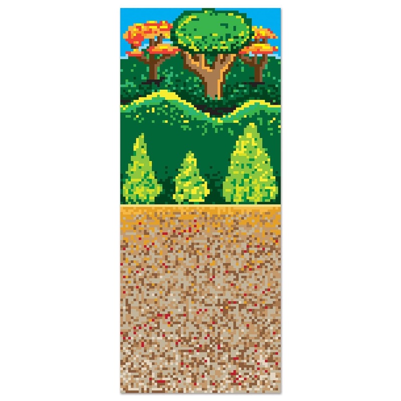 6 Pack Bulk Forest 8-Bit Party Backdrop
