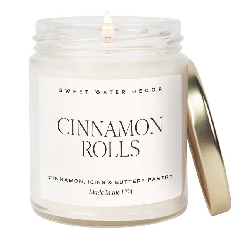Cinnamon Rolls Soy Candle – White