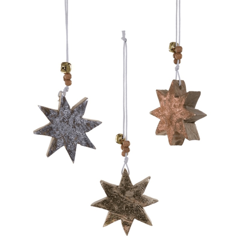 Glinting Star Ornament – 3 Color Options