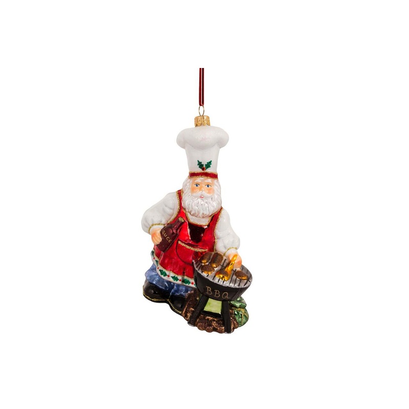 Huras Family Santa BBQs All Summer Long Ornament