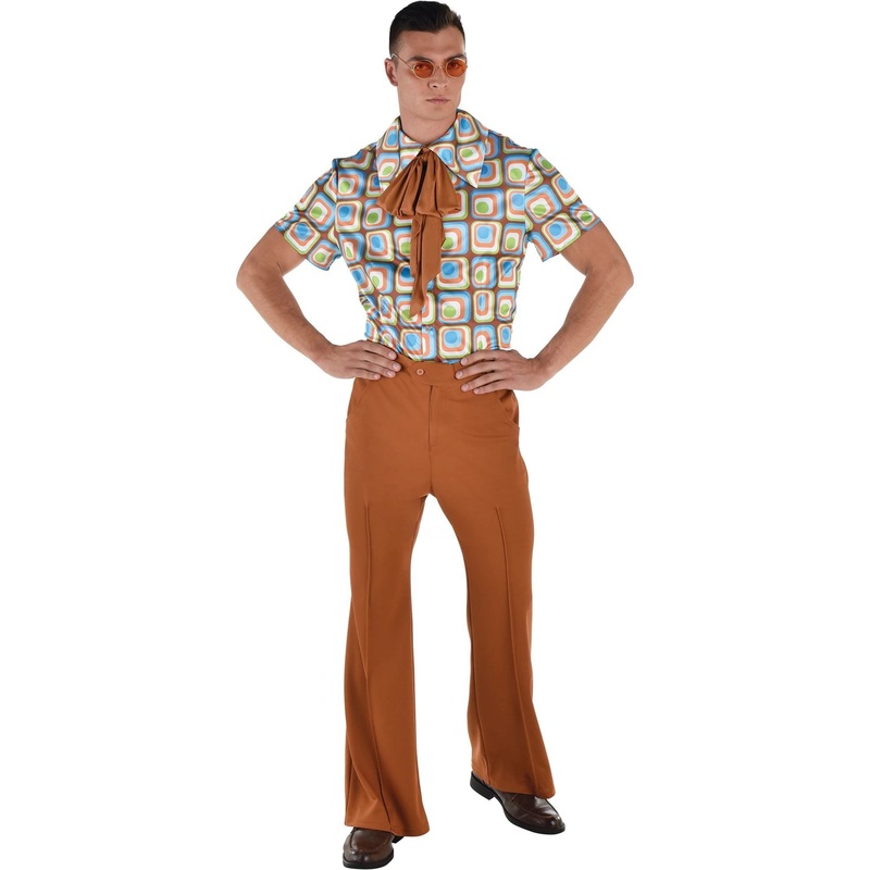 60’s Collared Shirt & Pants Set – Men’s L/XL