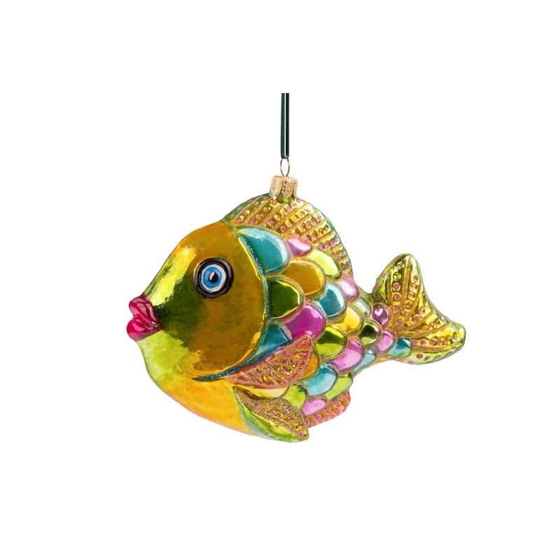 Huras Family Happy Holiday Fish Ornament