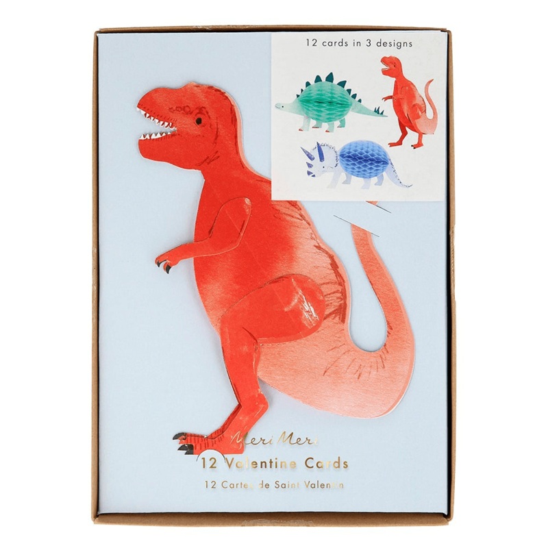 Meri Meri Dinosaur Valentine Card Set