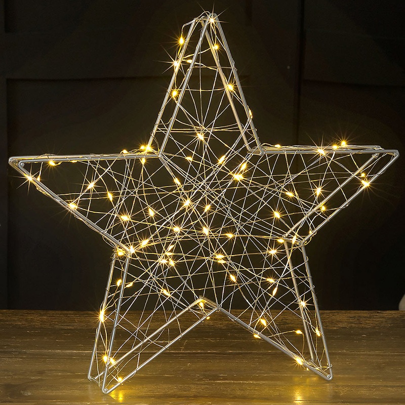 Christow Christmas Micro LED Light Up Star Ornament
