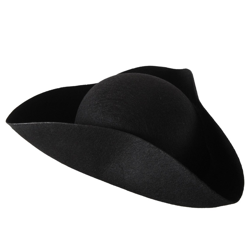 6 Pack Bulk Felt Tricorn Hat