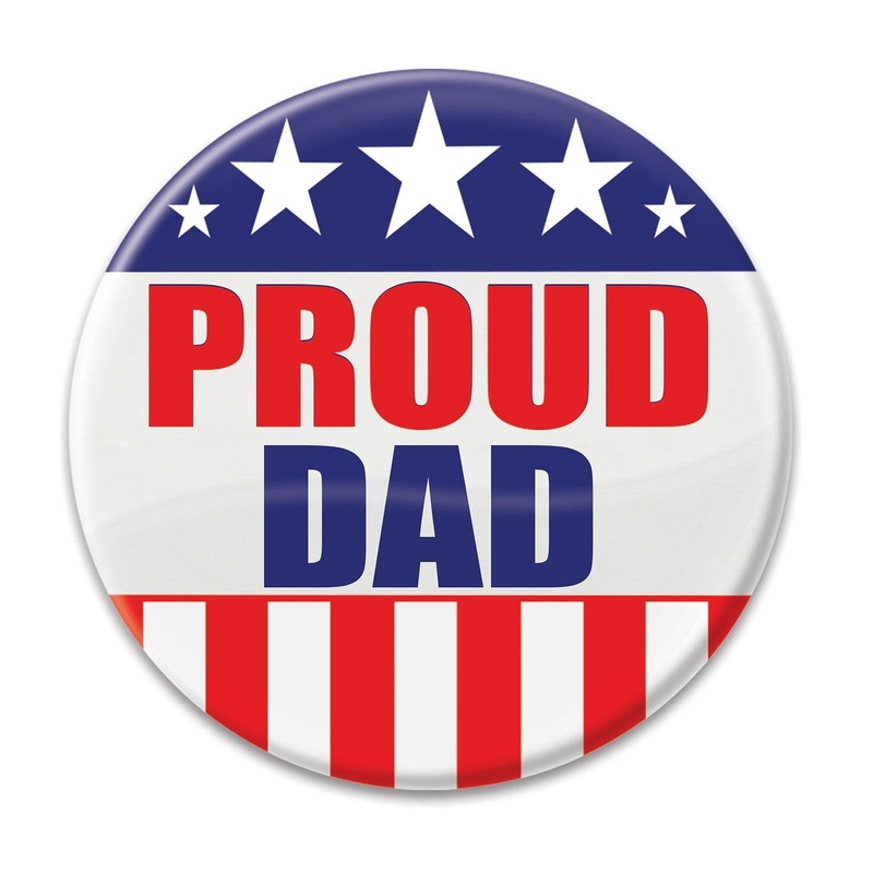 6 Pack Bulk Proud Dad Button