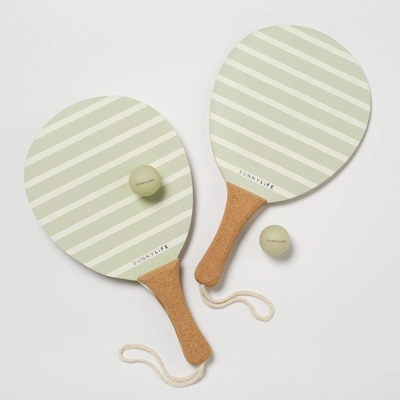 Vintage Beach Paddles – La Palma Sage Stripe