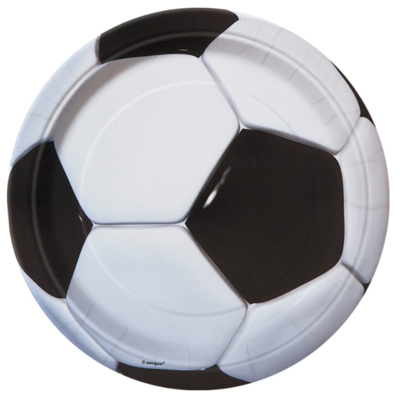 3D Soccer Round 7″ Dessert Plates