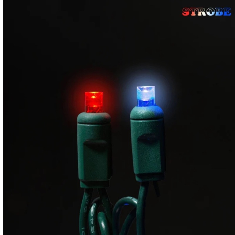 50 count Led Light Set Patriot Red and Blue