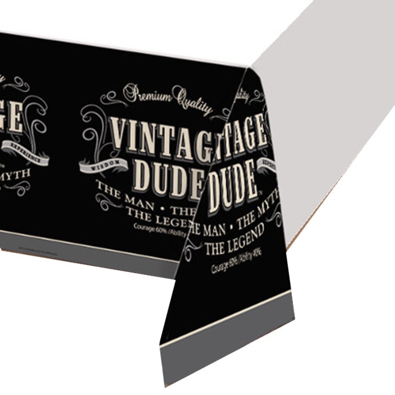 6 pc Bulk Vintage Dude Table Covers