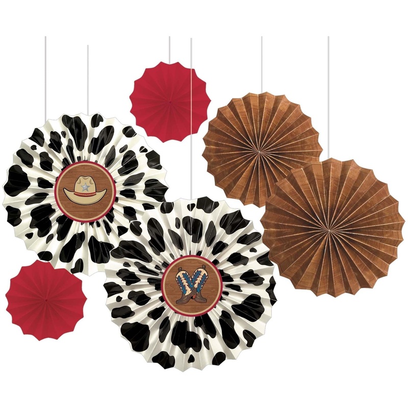Western Paper Fan Decorations