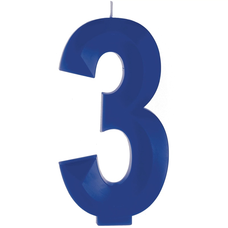 #3 Facet Candle – Bright Blue