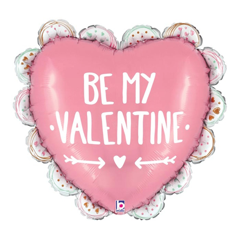“Be My Valentine” Ruffle Heart Balloon