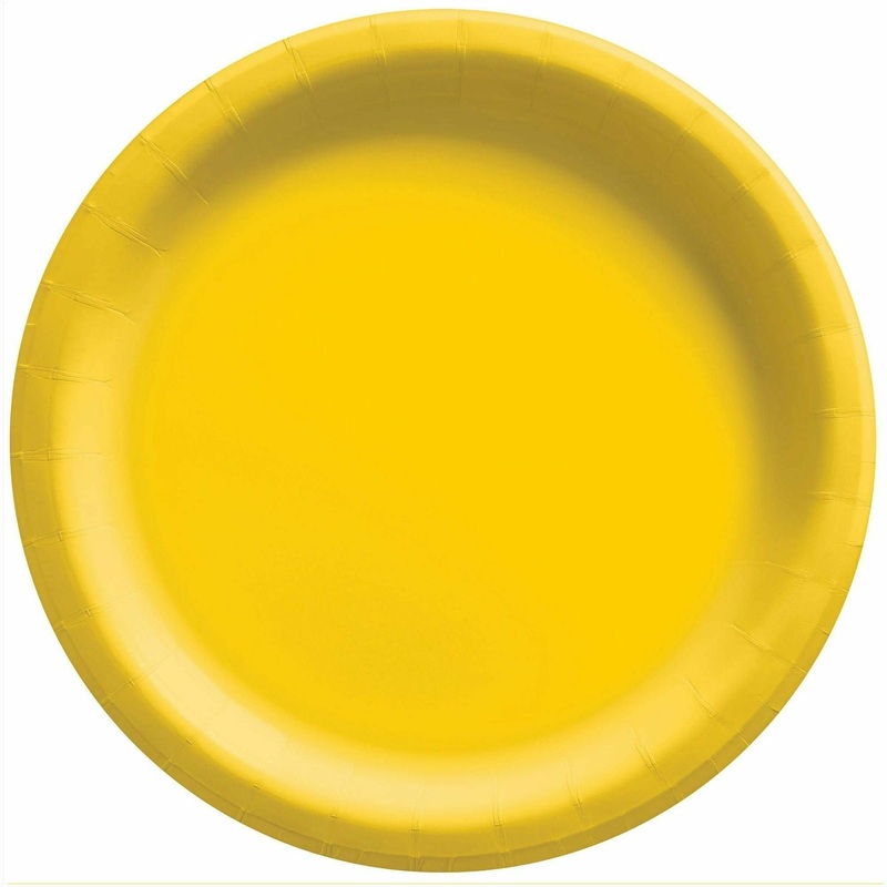 Yellow Sunshine – 6 3/4″ Round Paper Plates, 20 Ct.