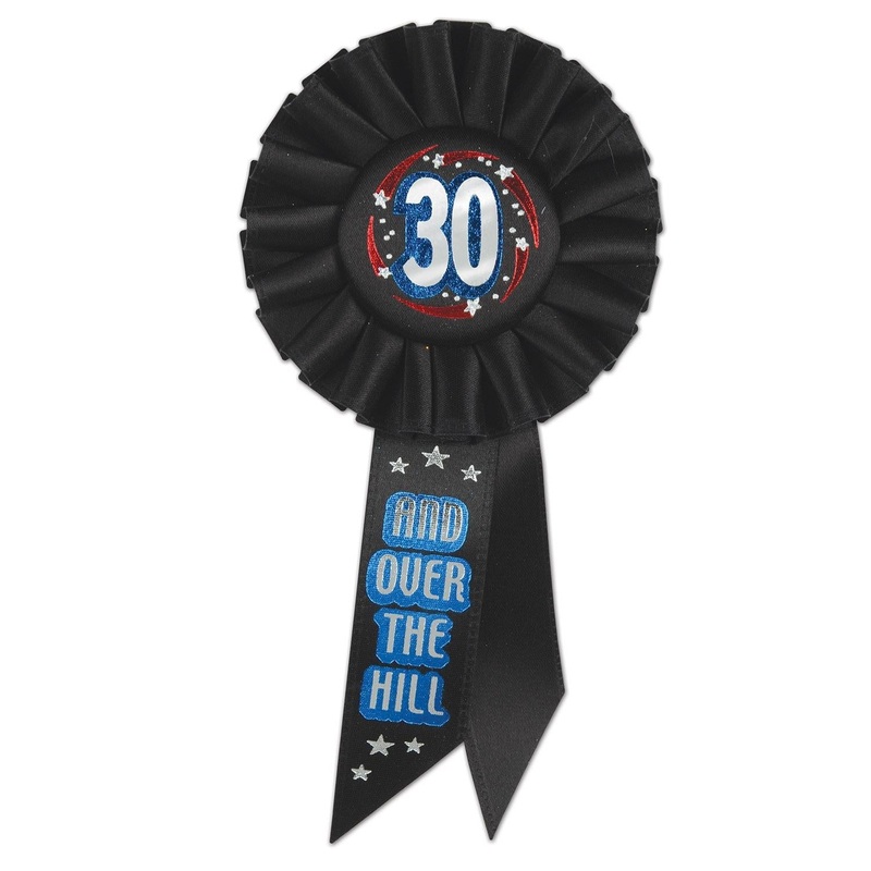 6 Pack Bulk 30/Over The Hill Birthday Rosette
