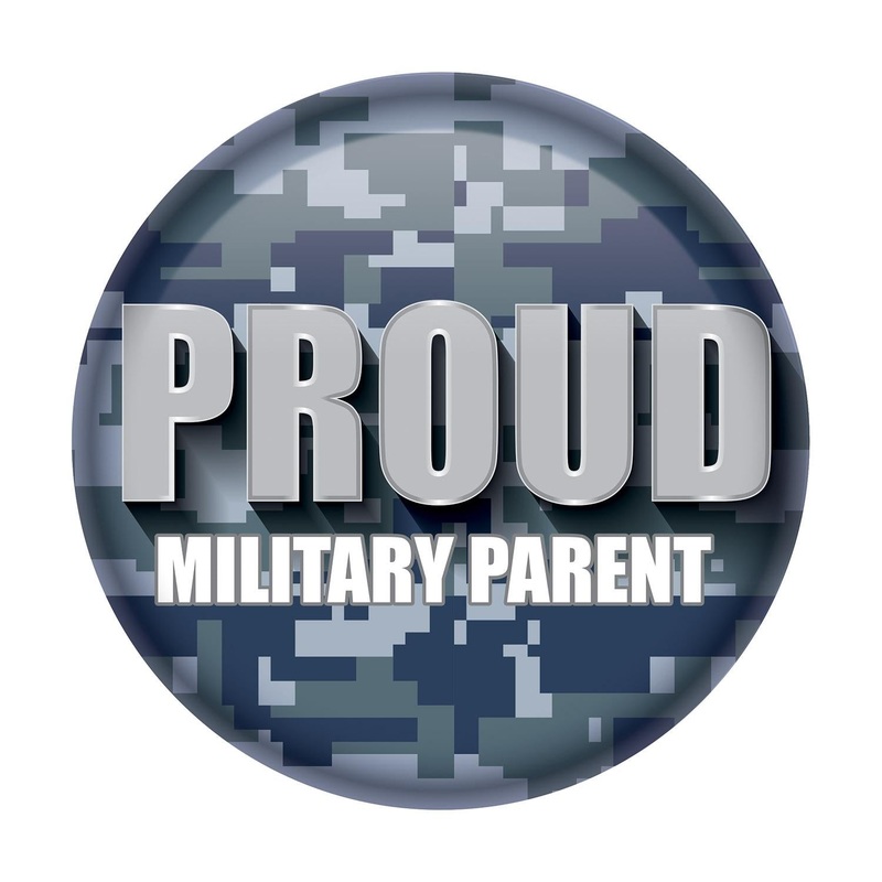 6 Pack Bulk Proud Military Parent Button – Navy