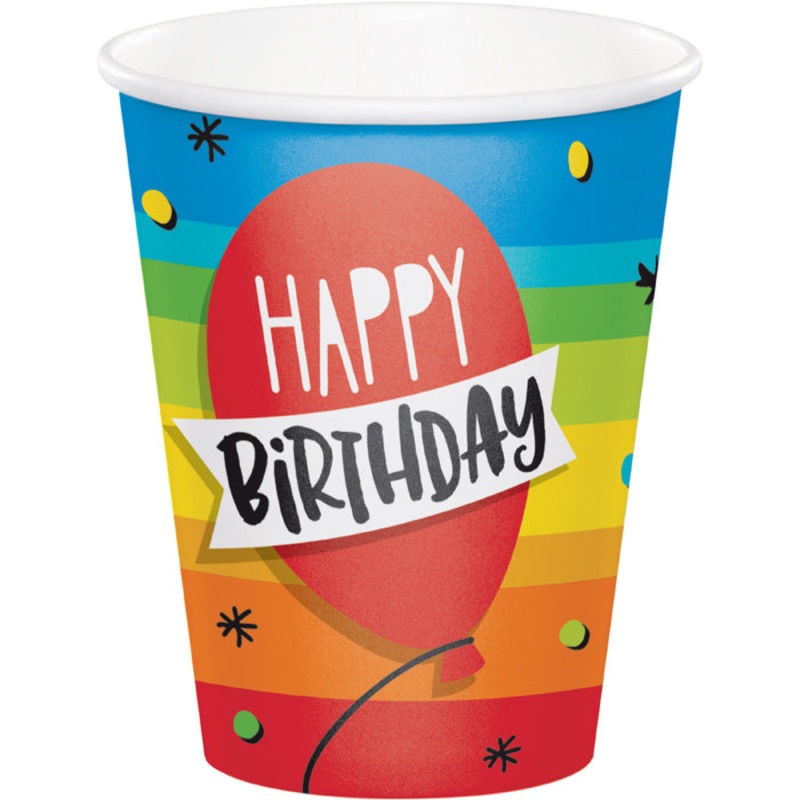 Hoppin’ Birthday Cake Hot/Cold Paper Cups 9 Oz (8/Pkg)