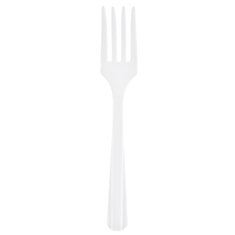 Value Reusable Plastic Forks, Mid Ct. – Frosty White