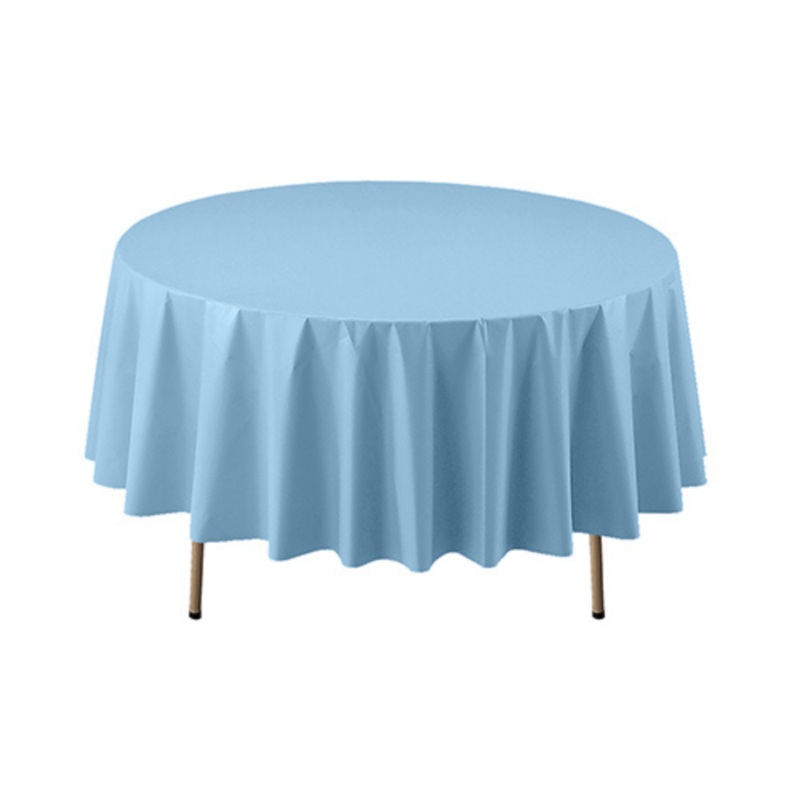 VALUMOST 84 ROUND TABLE COVERS LIGHT BLUE