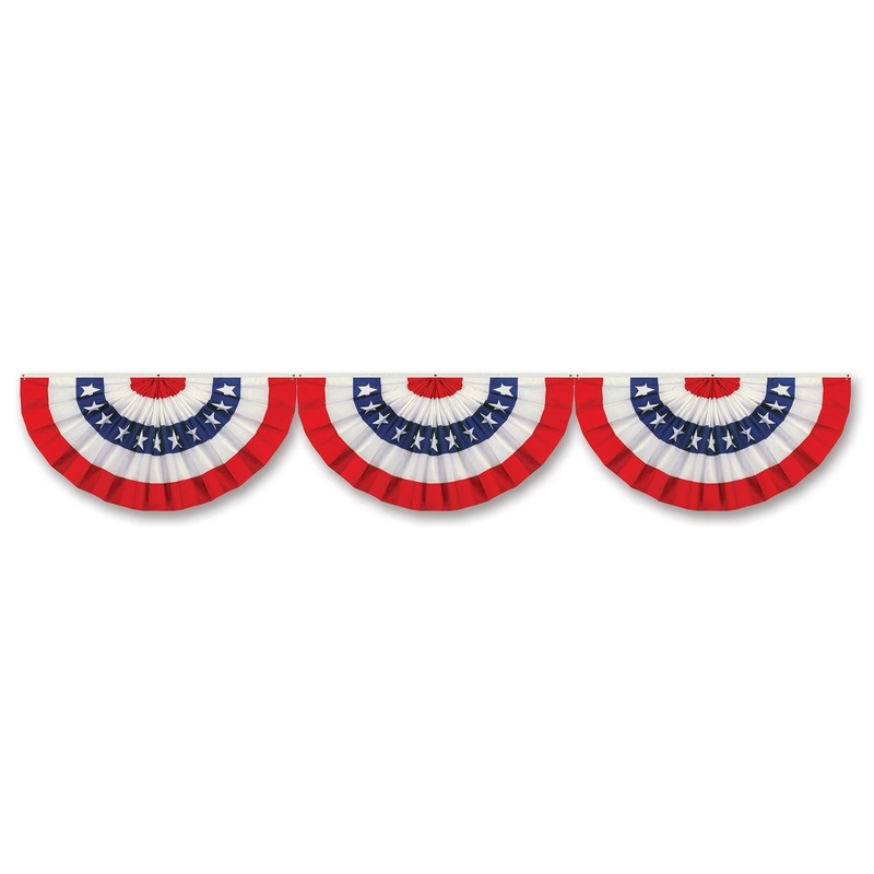 12 Pack Bulk Jointed Patriotic Bunting Party Cutout