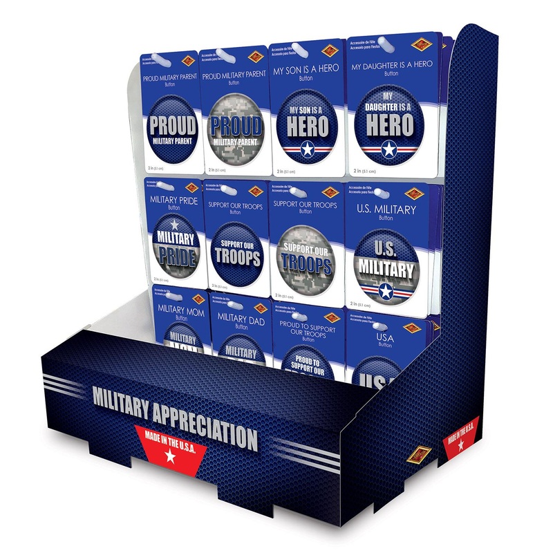 108 Piece Bulk Air Force Military Appreciation Counter Display