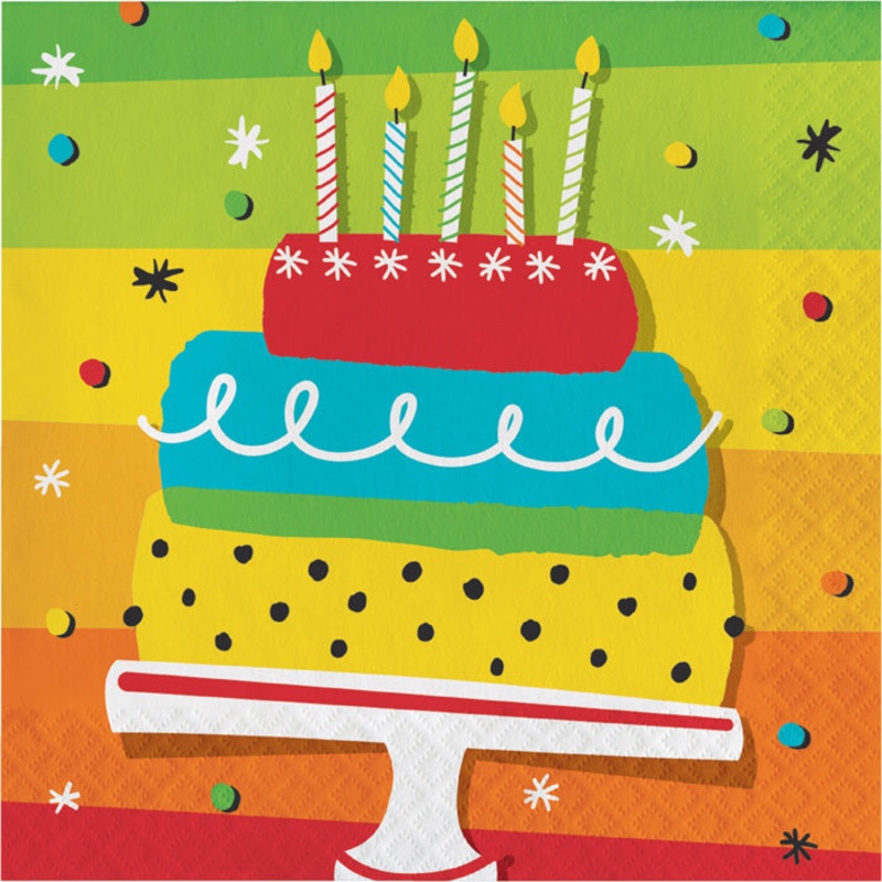 Hoppin’ Birthday Cake Napkins (16/Pkg)