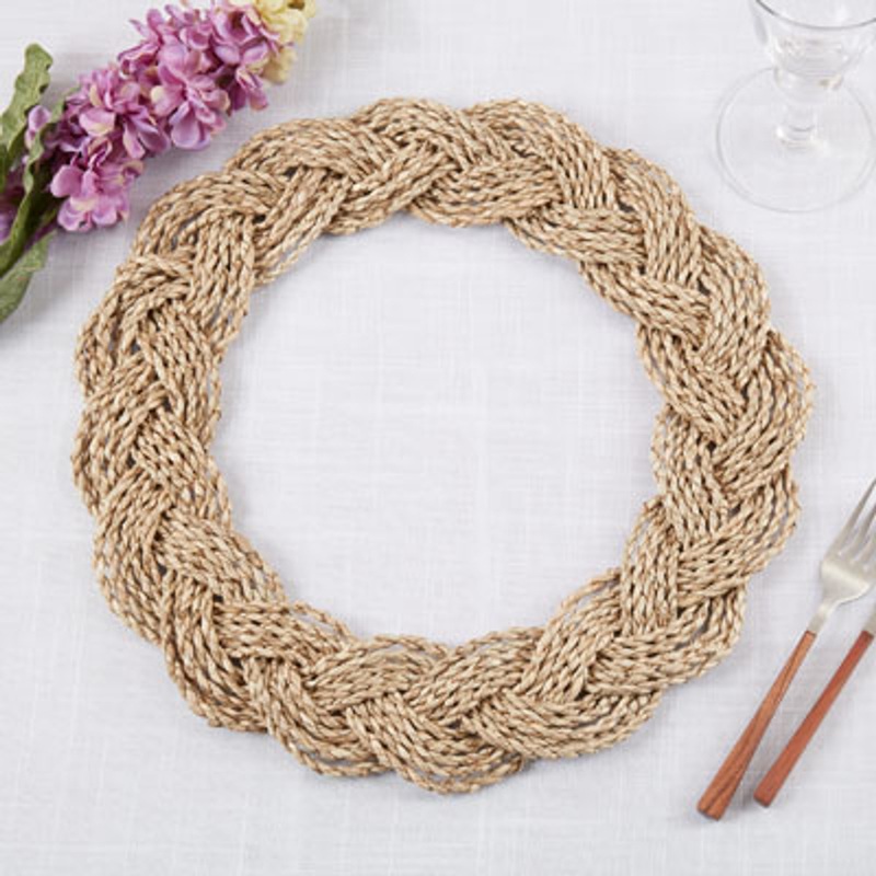 Natural Braided Round Table Placemat