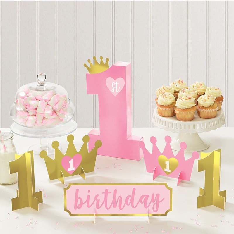 1st Birthday Pink Table Decorating Kit