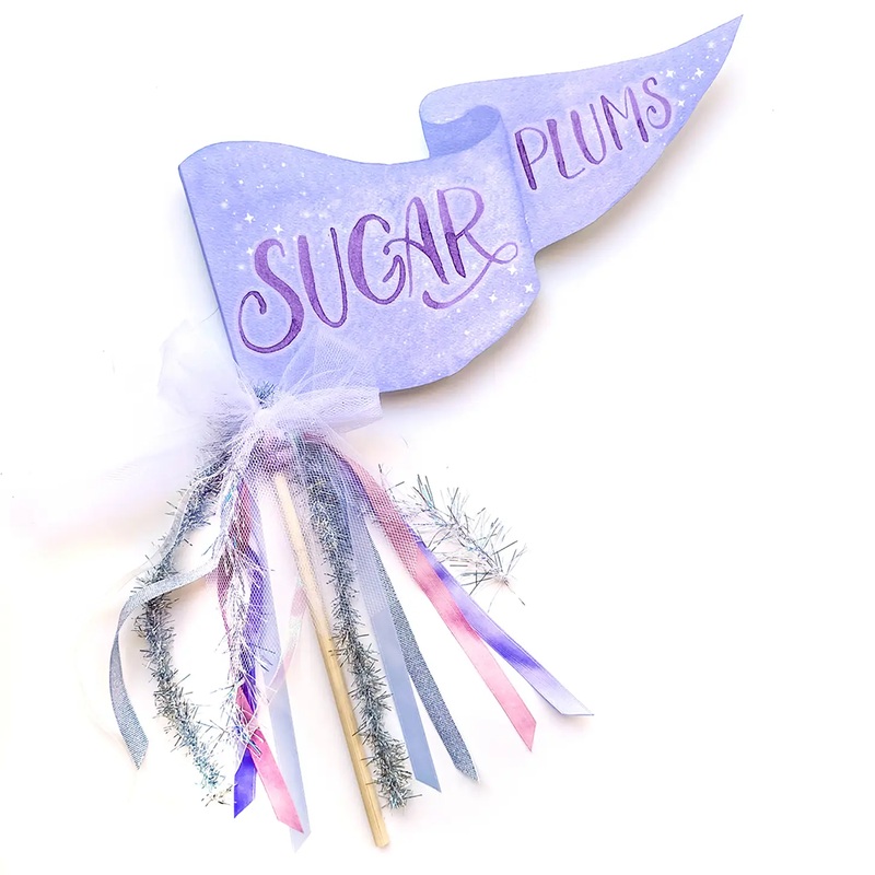 “Sugar Plums” Holiday Party Pennant
