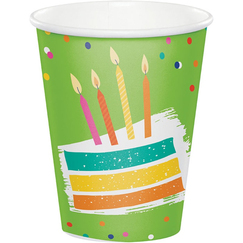 Festive Cake Hot/Cold Cup 9Oz (8/Pkg)