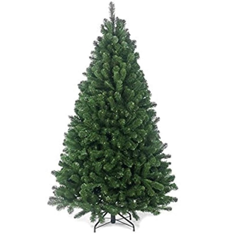 Wadan 7ft Green Artificial Christmas Tree, 1200 Tips Xmas Pine Tree with Solid Metal Legs Perfect for Holiday Decoration