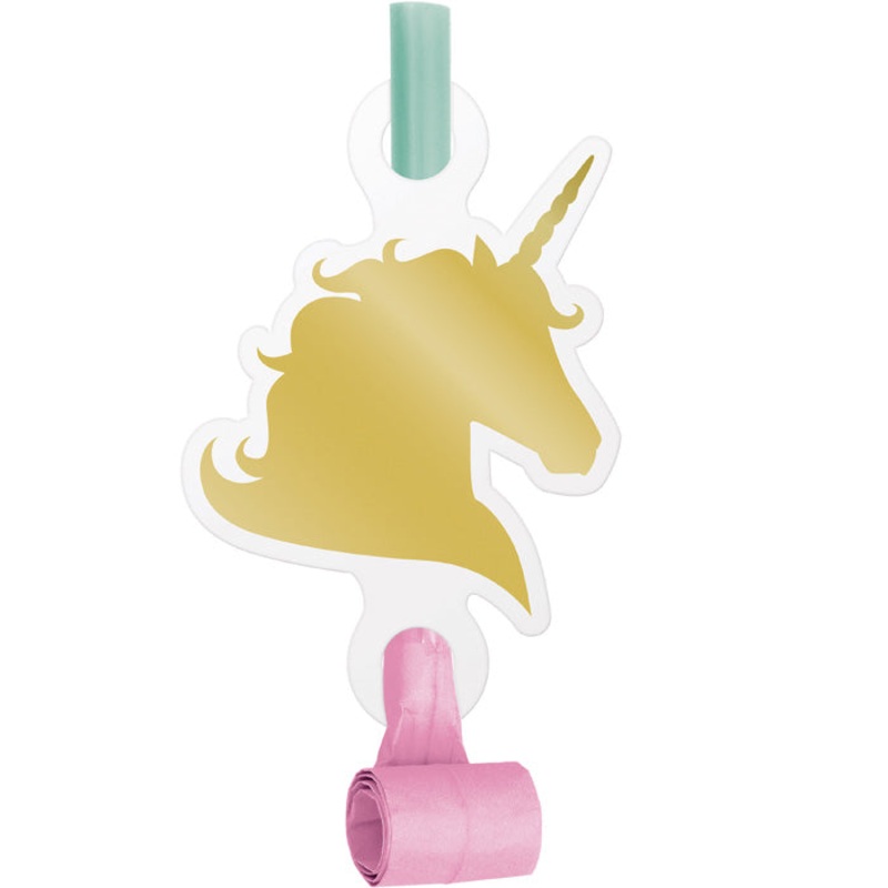 Unicorn Sparkle Blowouts W/Med, Foil (8/Pkg)