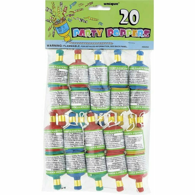 20 PARTY POPPERS