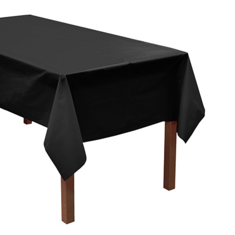 54 x 108 RECTANGULAR TABLE COVERS  BLACK