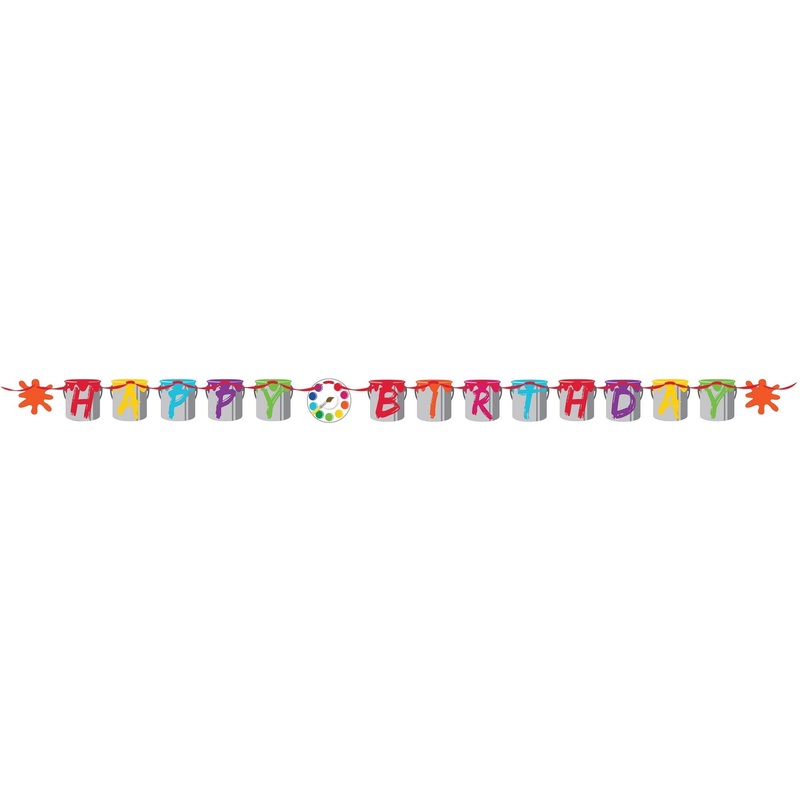 Art Party Shaped Banner with Ribbon