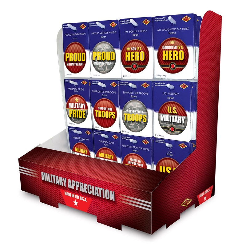 108 Piece Bulk Marines Military Appreciation Counter Display