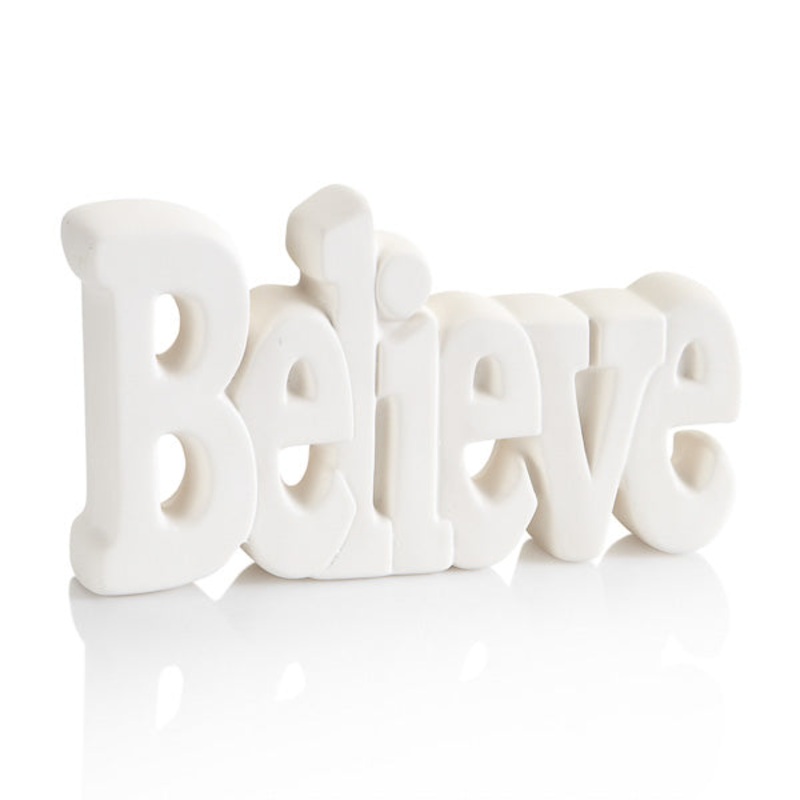 BELIEVE Word Plaque