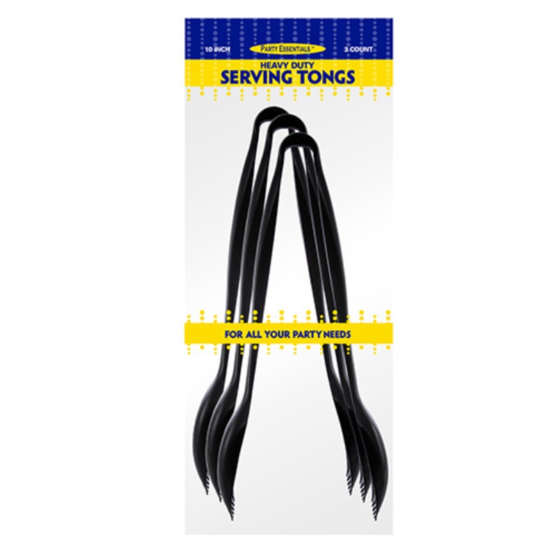 10 HEAVY DUTY BLACK TONGS