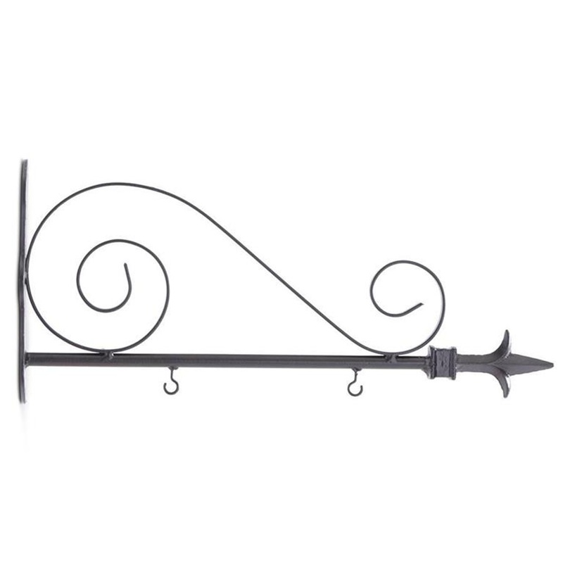 Black Metal Scroll Arrow Holder  17.5″